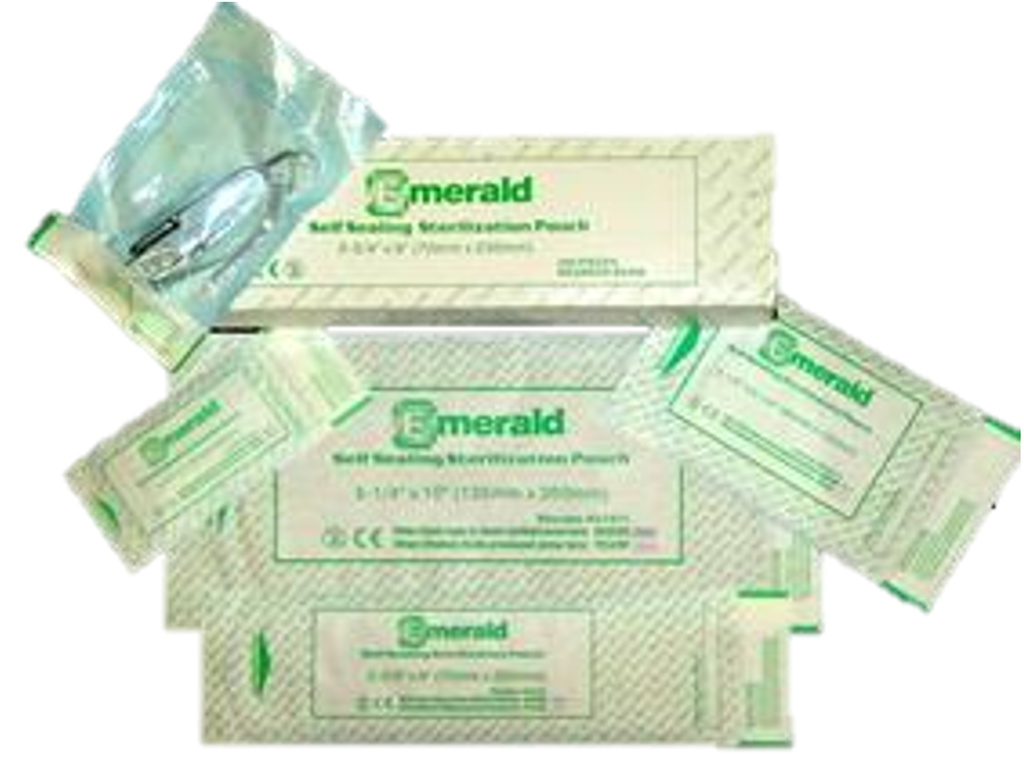 31210 Emerald Sterilization Pouches 3-1/2-in X 9-in